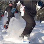 Snow shoe hiking