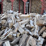 Chopping wood for the next winter