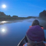evening moon paddling